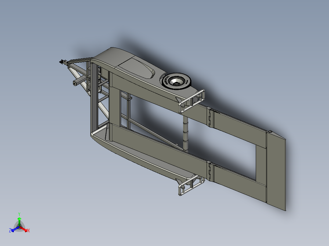 挂车拖车catfish-portable-trailer STP(1)正等轴测图