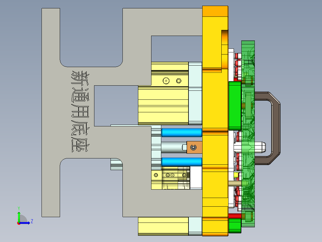 MACH-C-笔记本CNC工装夹具三维模型CNC9攻牙-200825左视图