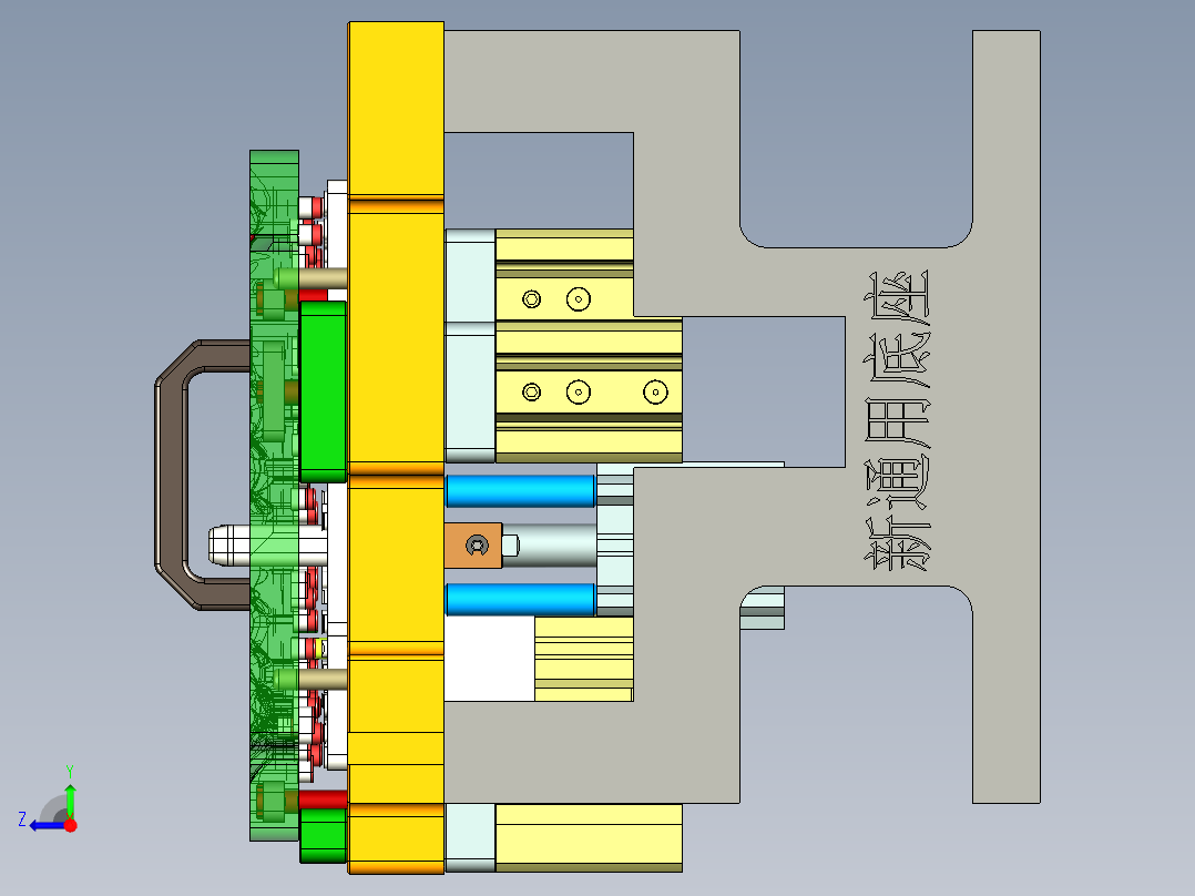 MACH-C-笔记本CNC工装夹具三维模型CNC9攻牙-200825右视图