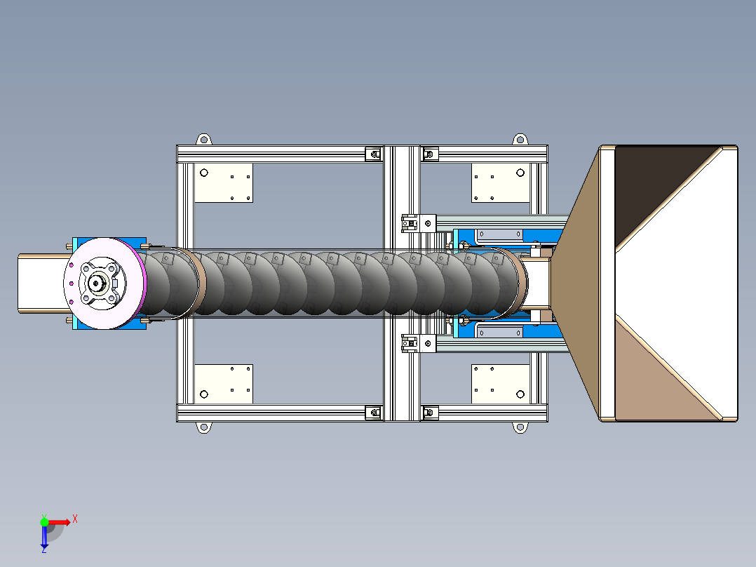 螺旋输送机概念设计3D俯视图