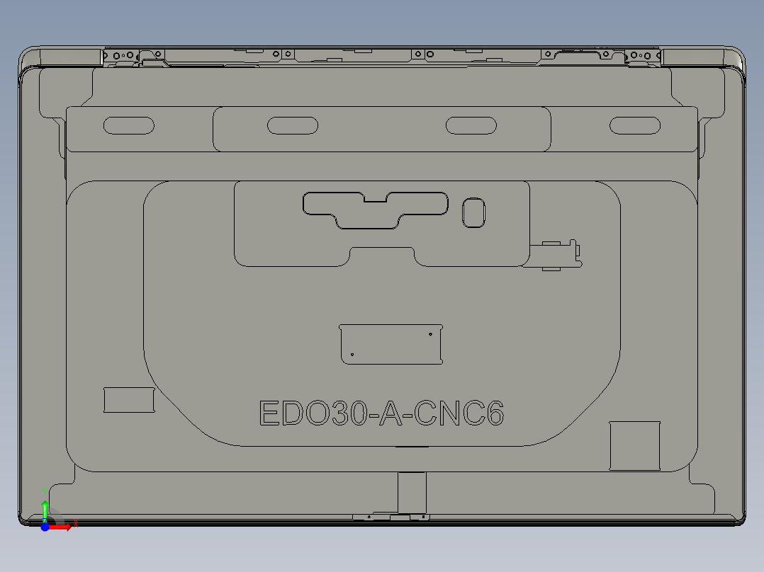 冲压件平板外壳铣外形UG编程程序模型前视图