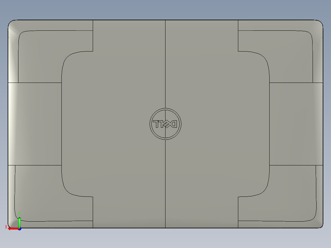 冲压件平板外壳铣外形UG编程程序模型后视图