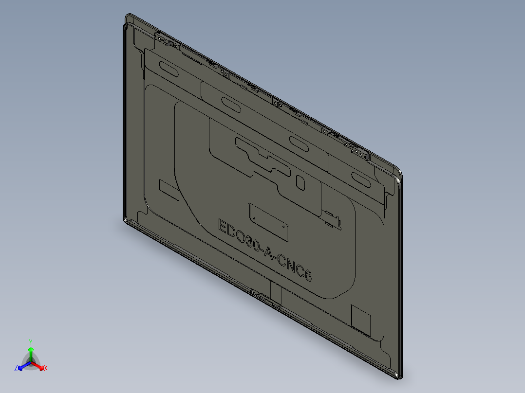 冲压件平板外壳铣外形UG编程程序模型正等轴测图