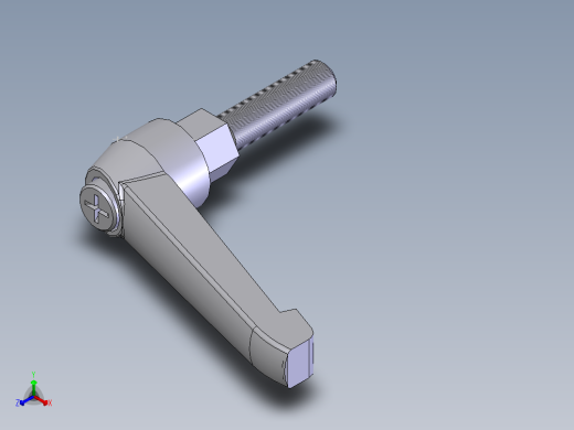 手调手柄(B型) M8×3001正等轴测缩略图
