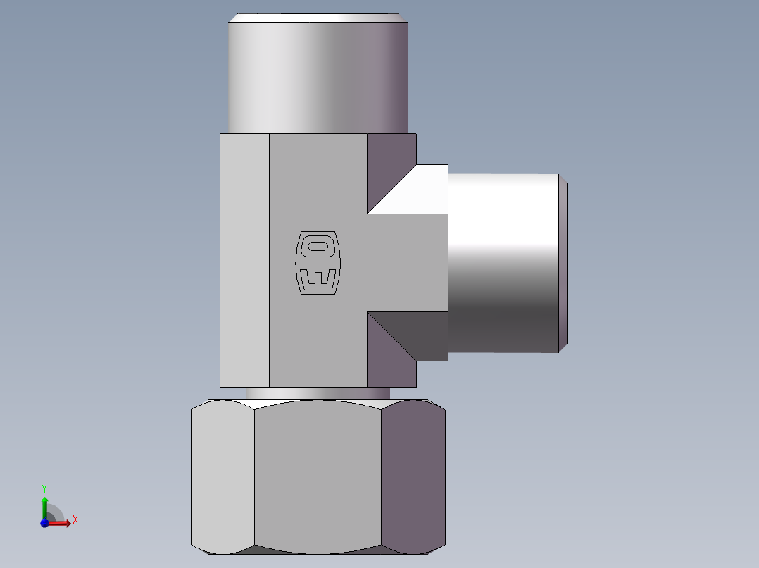 CC+CD 三通组合接头、CD-18前视图