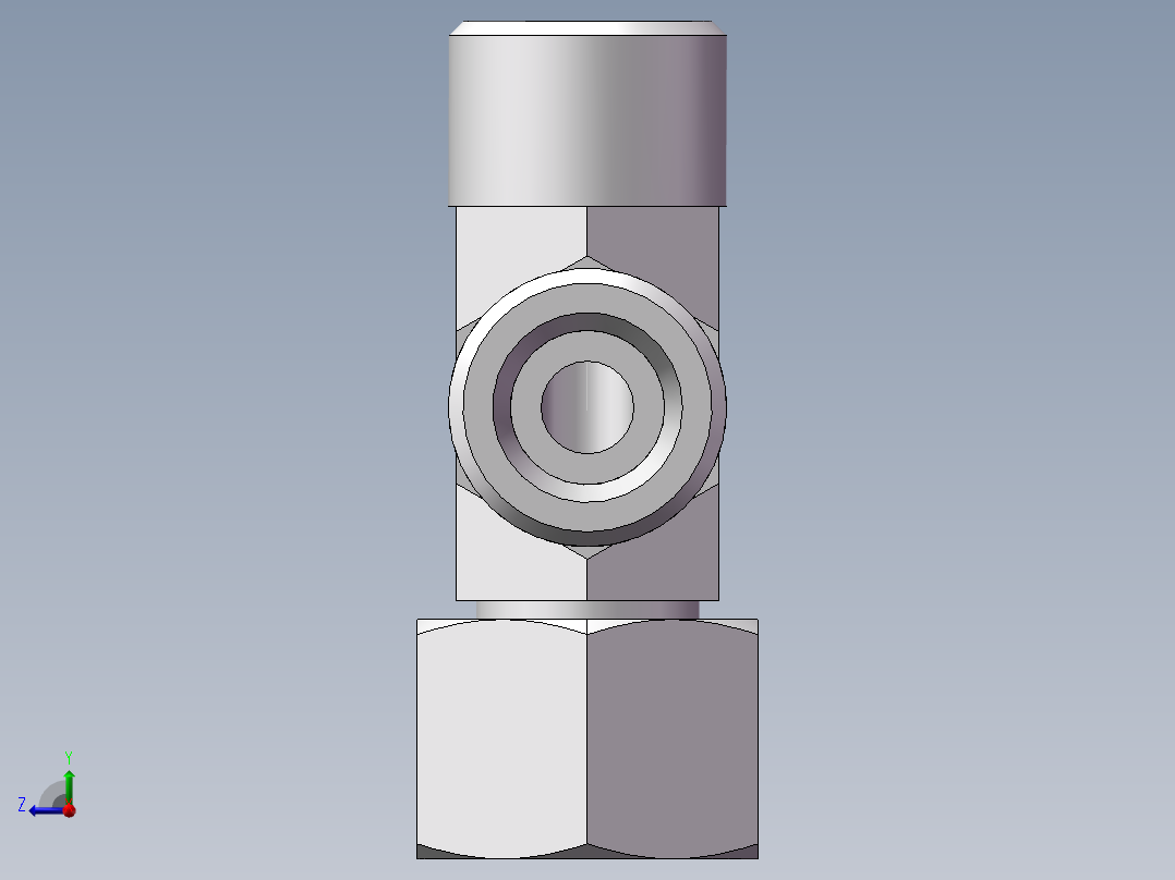 CC+CD 三通组合接头、CD-18右视图