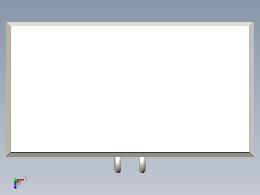 一种安装有空气过滤器的电力设备箱俯视图