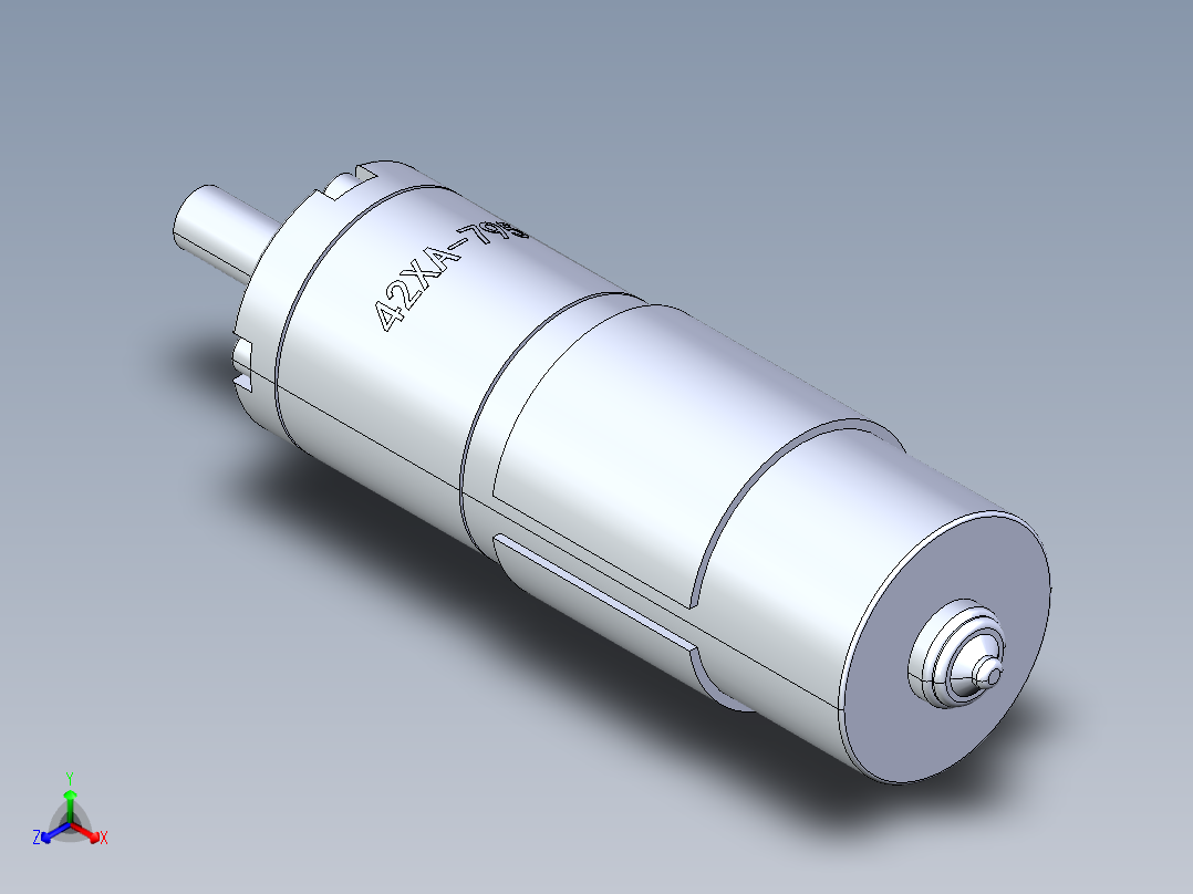 A0003708-行星齿轮直流电机 42XA-795（高功率 42mm）正等轴测图