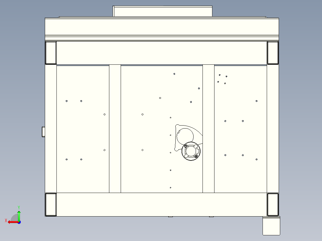 检测夹具3D模型后视图