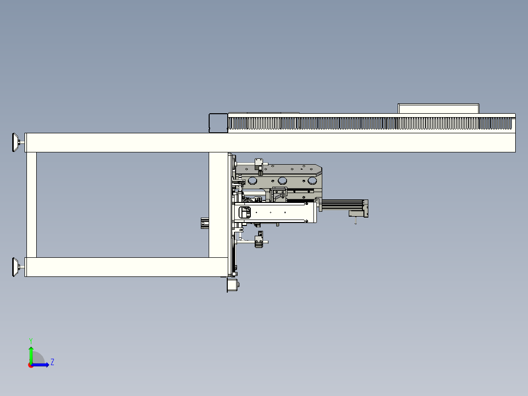 检测夹具3D模型左视图