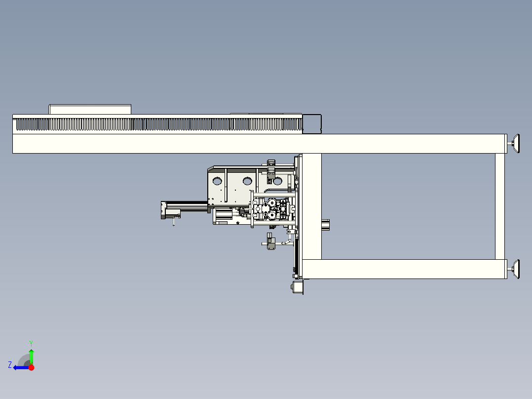 检测夹具3D模型右视图
