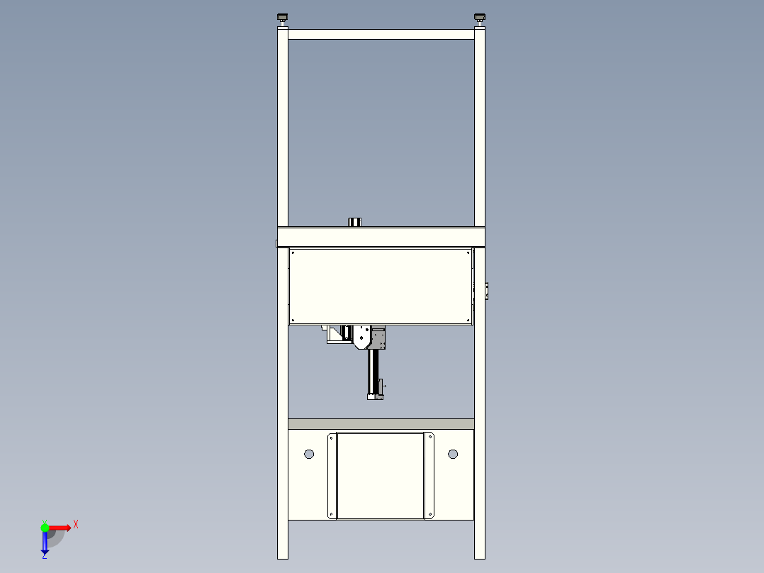 检测夹具3D模型俯视图