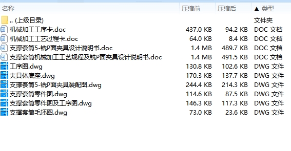 支撑套筒的铣P面夹具设计及加工工艺装备-大批量含4张CAD图