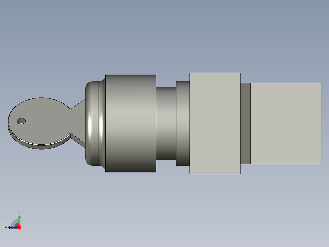 XB2BG21C_钥匙开关(Schneider)右视图
