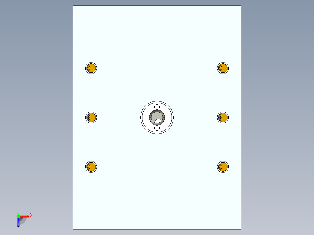 风扇护罩FSHZ-21塑件注射模设计以及成型零件数控编程俯视图