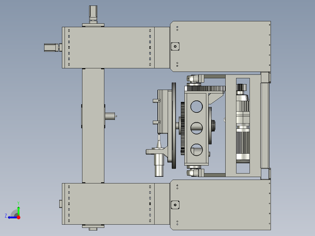 材料的旋转超声加工右视图