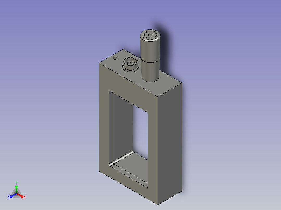 硬度探头D-LXYC-BOSS正等轴测图