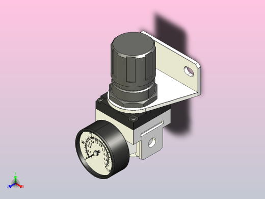 QAR1000～2000系列空气过滤组合[QAR1000-M5] (3)正等轴测缩略图