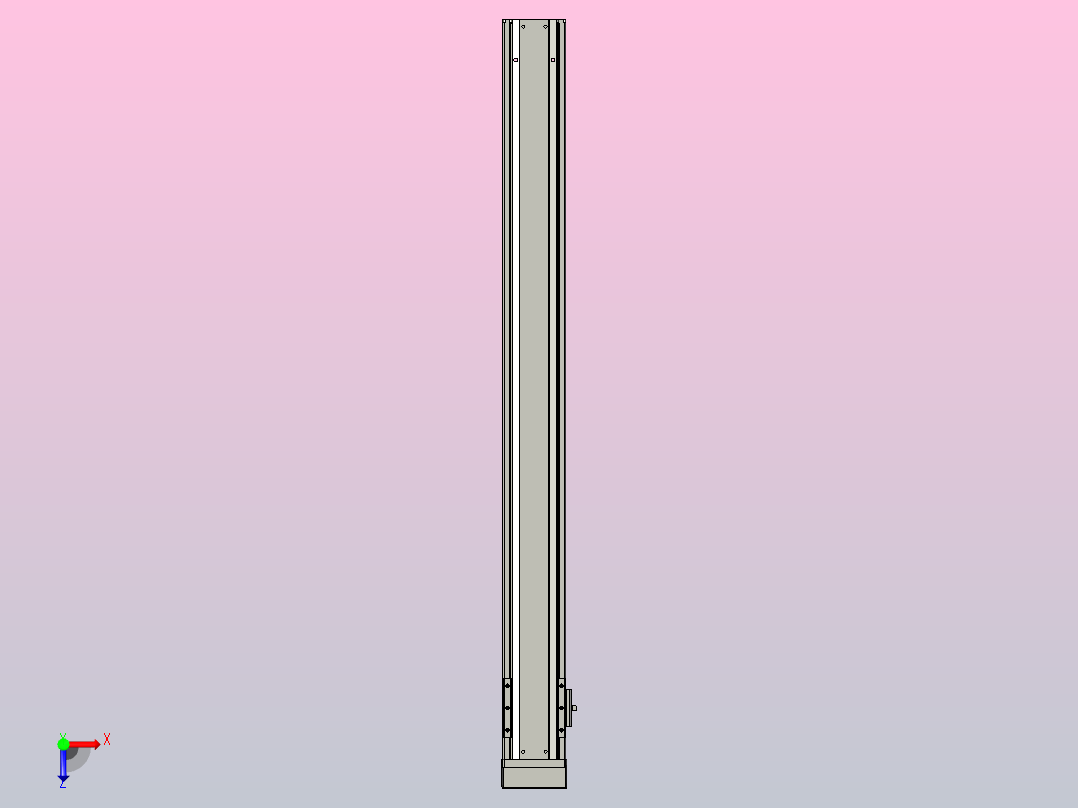 日规模组半封闭丝杆TPA-HNR-85S-1610C-L850-MP-C-P20-N3俯视图