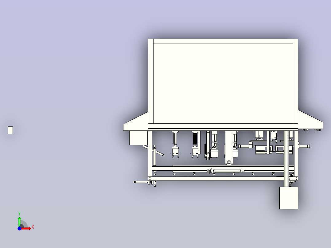 一款测试浸锡机3D模型前视图