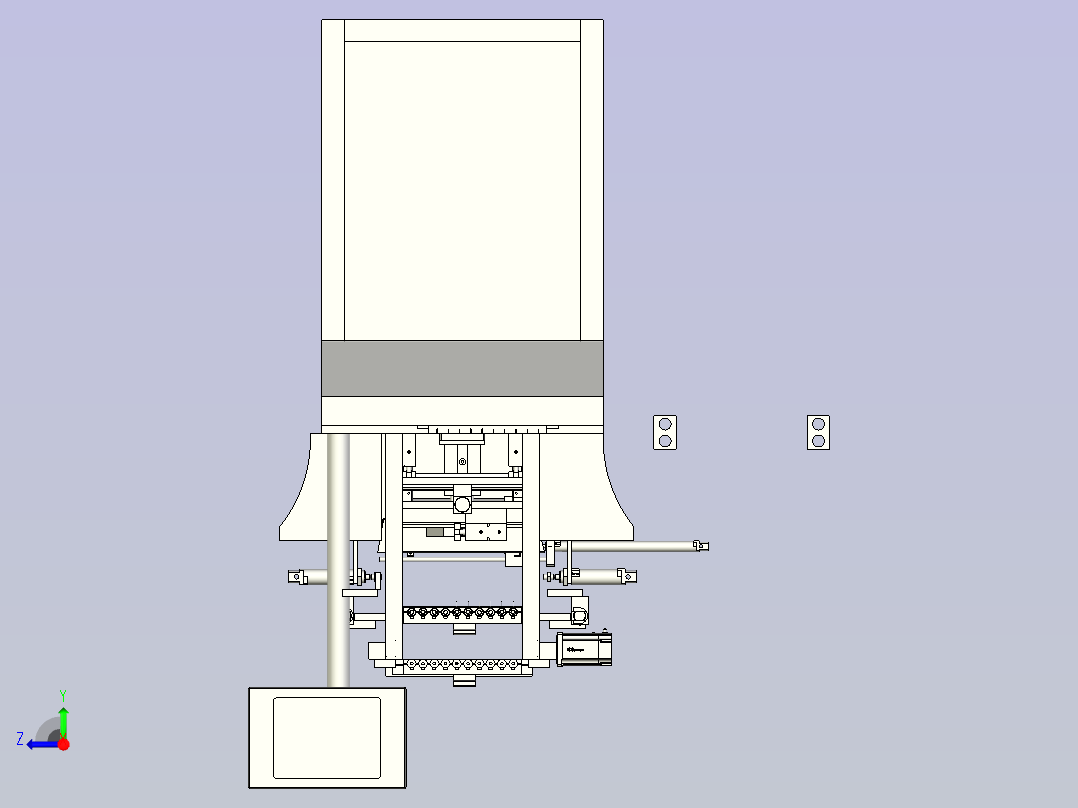 一款测试浸锡机3D模型右视图