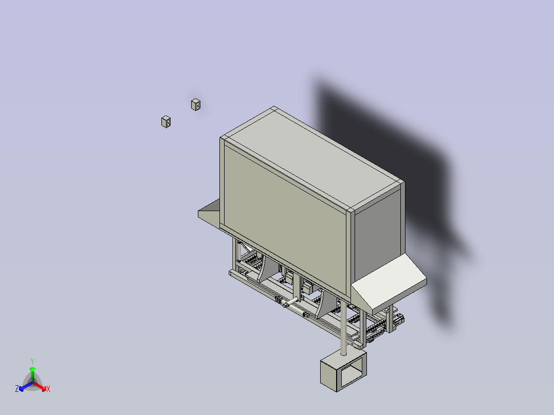 一款测试浸锡机3D模型正等轴测图