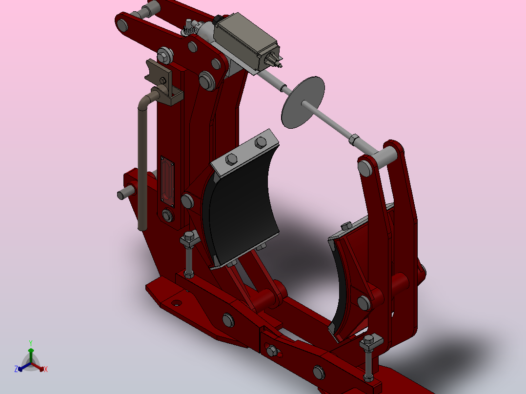 YWZ6.YWZE系列电力液压鼓式制动器YWZ6400／80-ⅠB-WC.RL.WC主视图