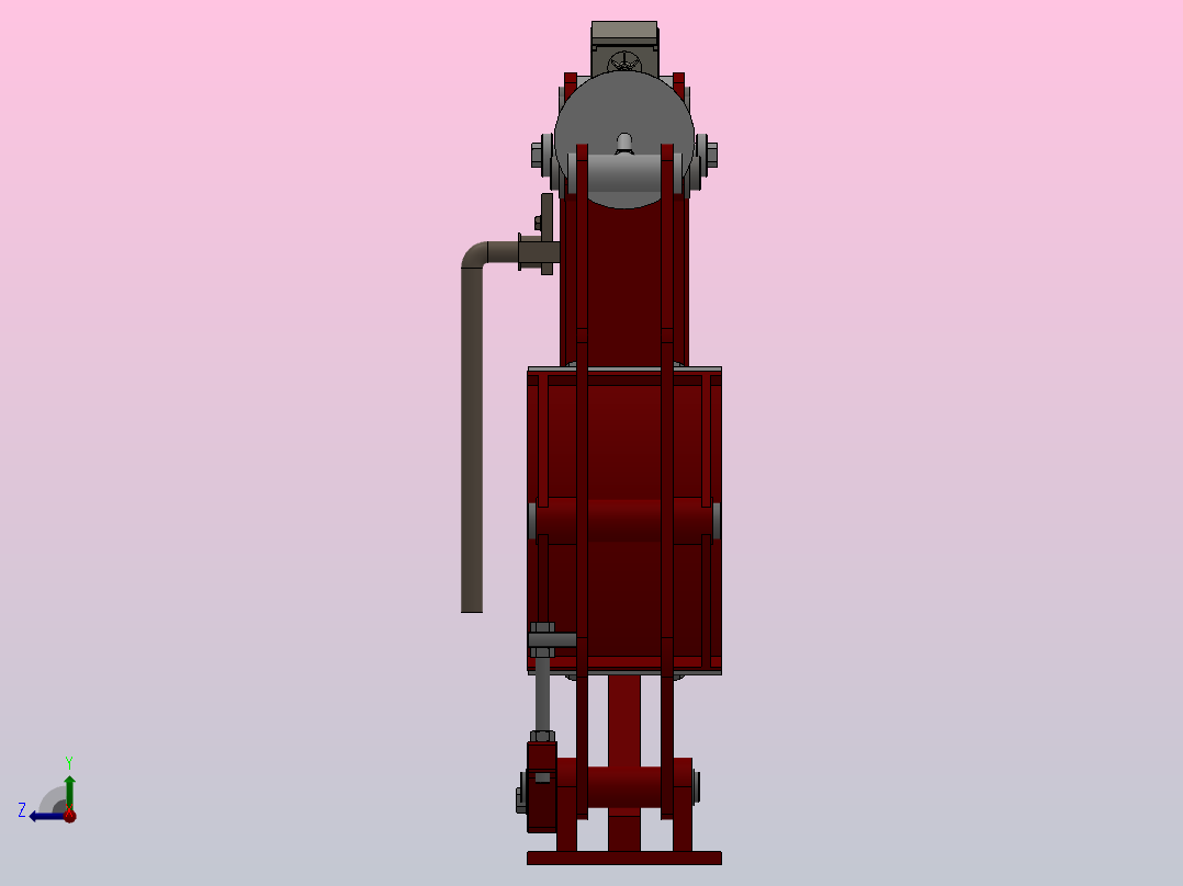 YWZ6.YWZE系列电力液压鼓式制动器YWZ6400／80-ⅠB-WC.RL.WC右视图