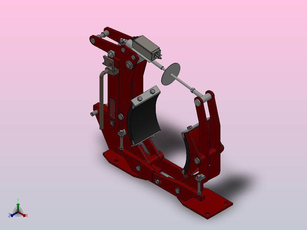YWZ6.YWZE系列电力液压鼓式制动器YWZ6400／80-ⅠB-WC.RL.WC正等轴测图