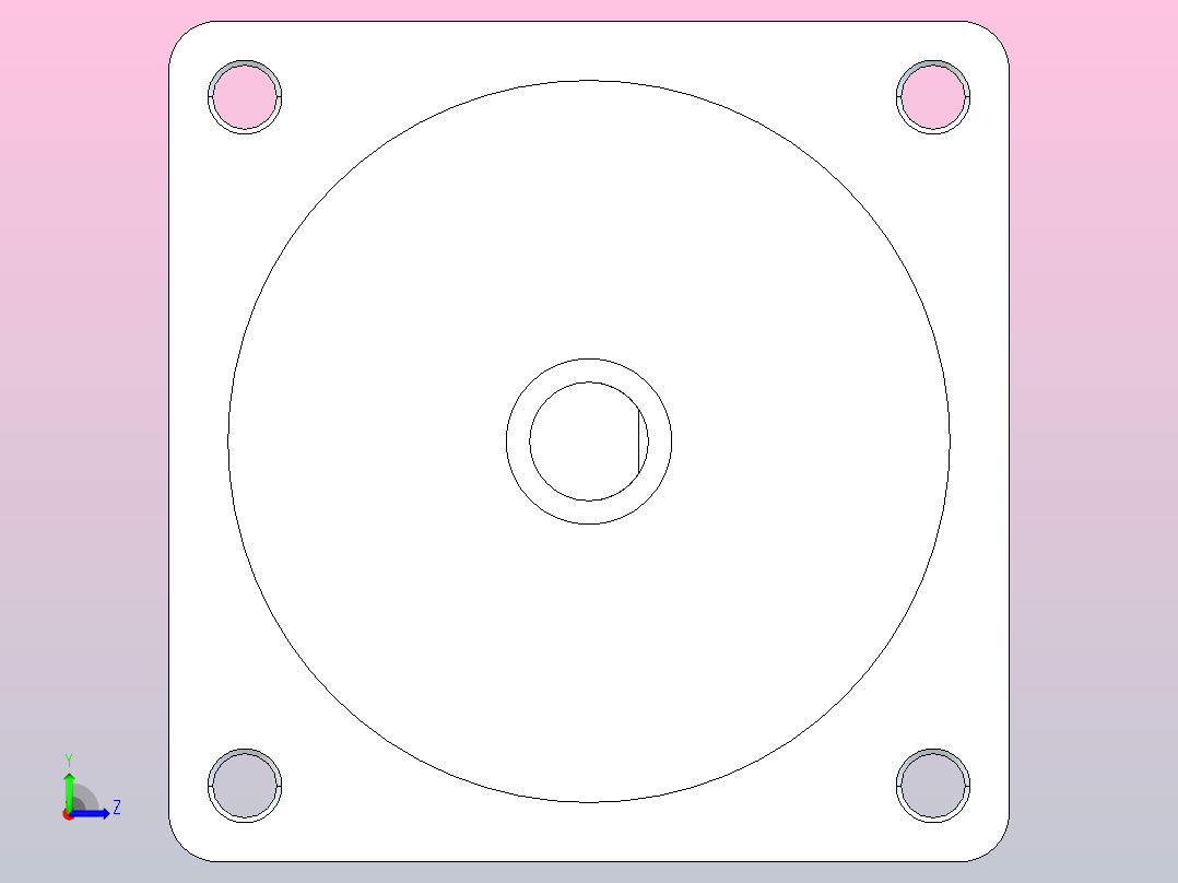 863S22三相NEMA34步进电机2纳米左视图