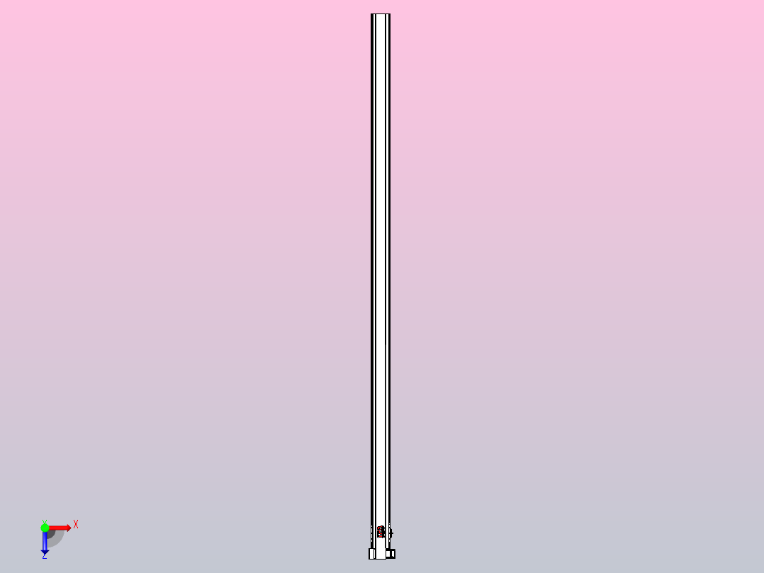 皮带直线轴半封闭可选导轨TPA-HNB-120D-110-L3050-LP-Y-P40-N3俯视图