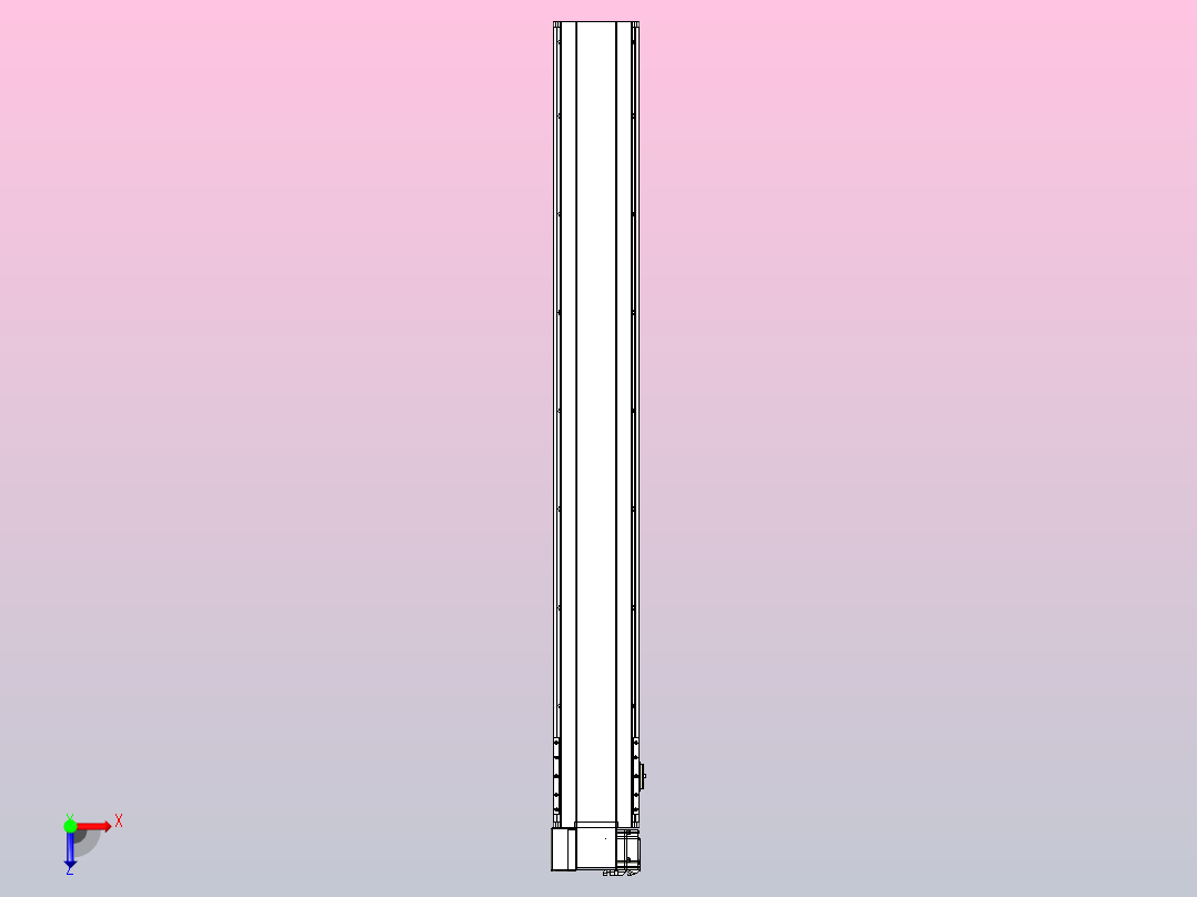 皮带直线轴半封闭可选导轨TPA-HNB-175D-140-L1350-LP-C-P75-N3俯视图