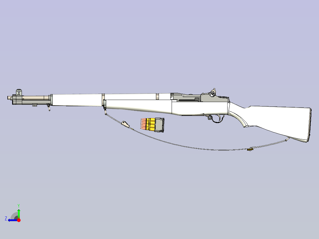 M1 Garand Reference Model右视图