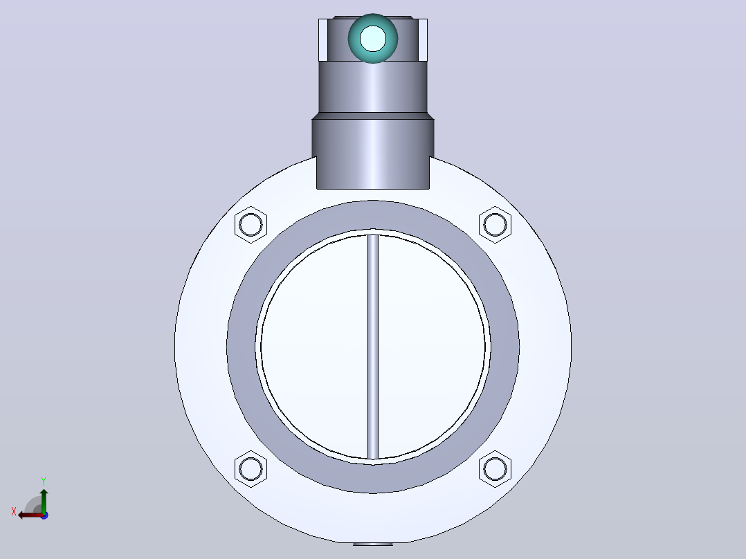 DDSX-02加长型焊接式手动蝶阀[DDSX-02-DN80]后视图