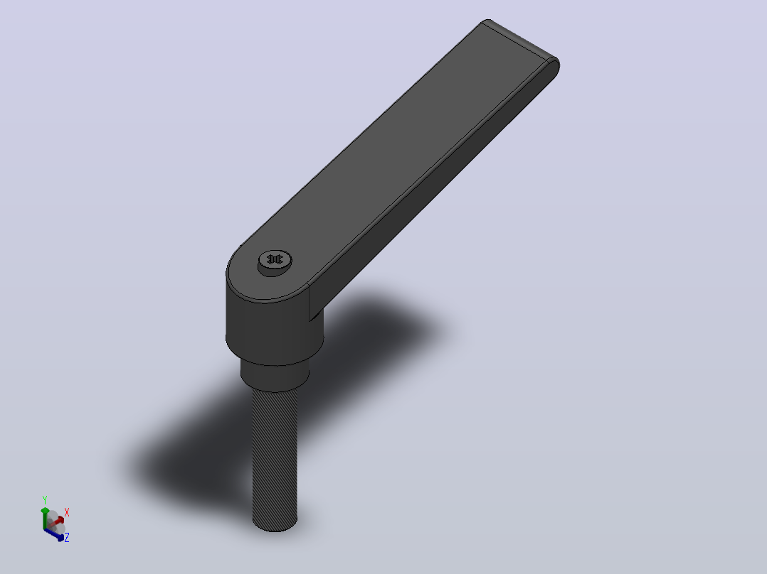 HY8310-12-3-B-10可调位紧定手柄[HY8310.12-3＼BM10×80×40]正等轴测图