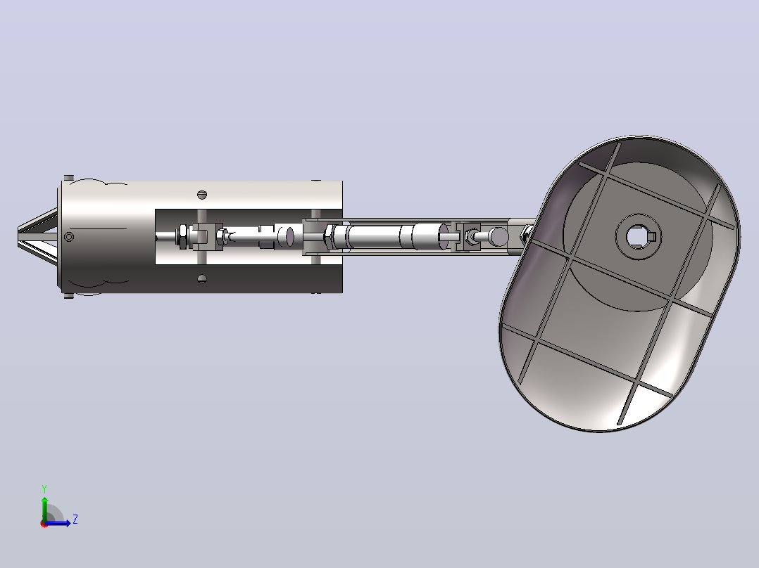 机械手,模仿人的手和手臂的某些运动功能左视图