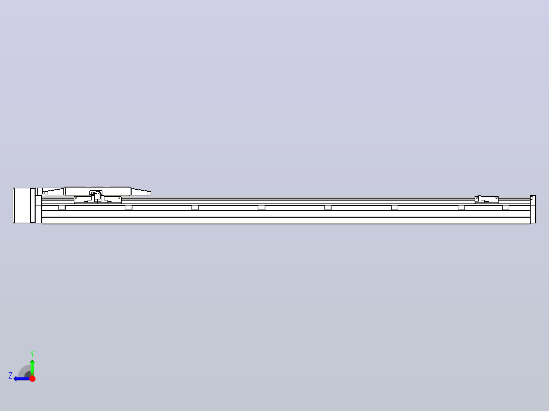 滚珠丝杠直线轴内置导轨TPA-GCR-150-2010C-L850-MR-M75-N3右视图