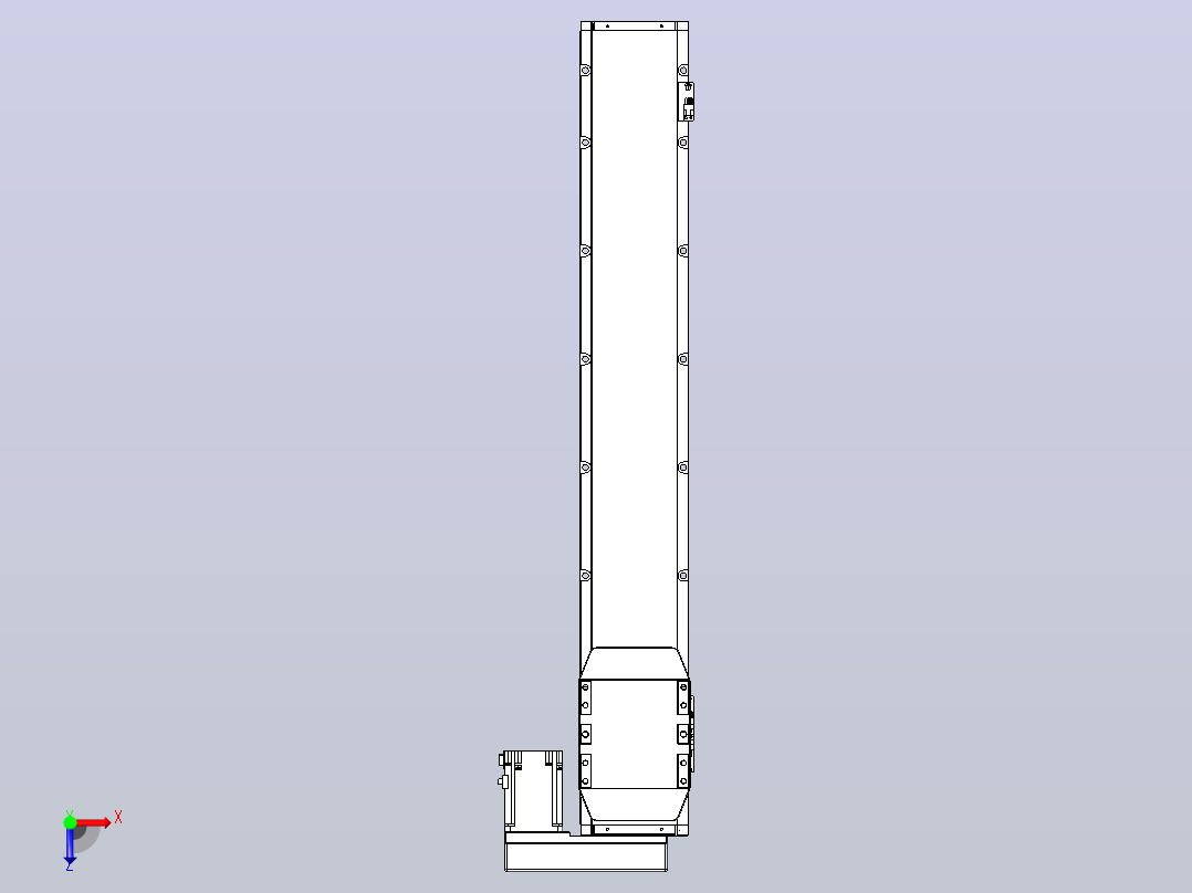 滚珠丝杠直线轴内置导轨TPA-GCR-150-2010C-L850-MR-M75-N3俯视图