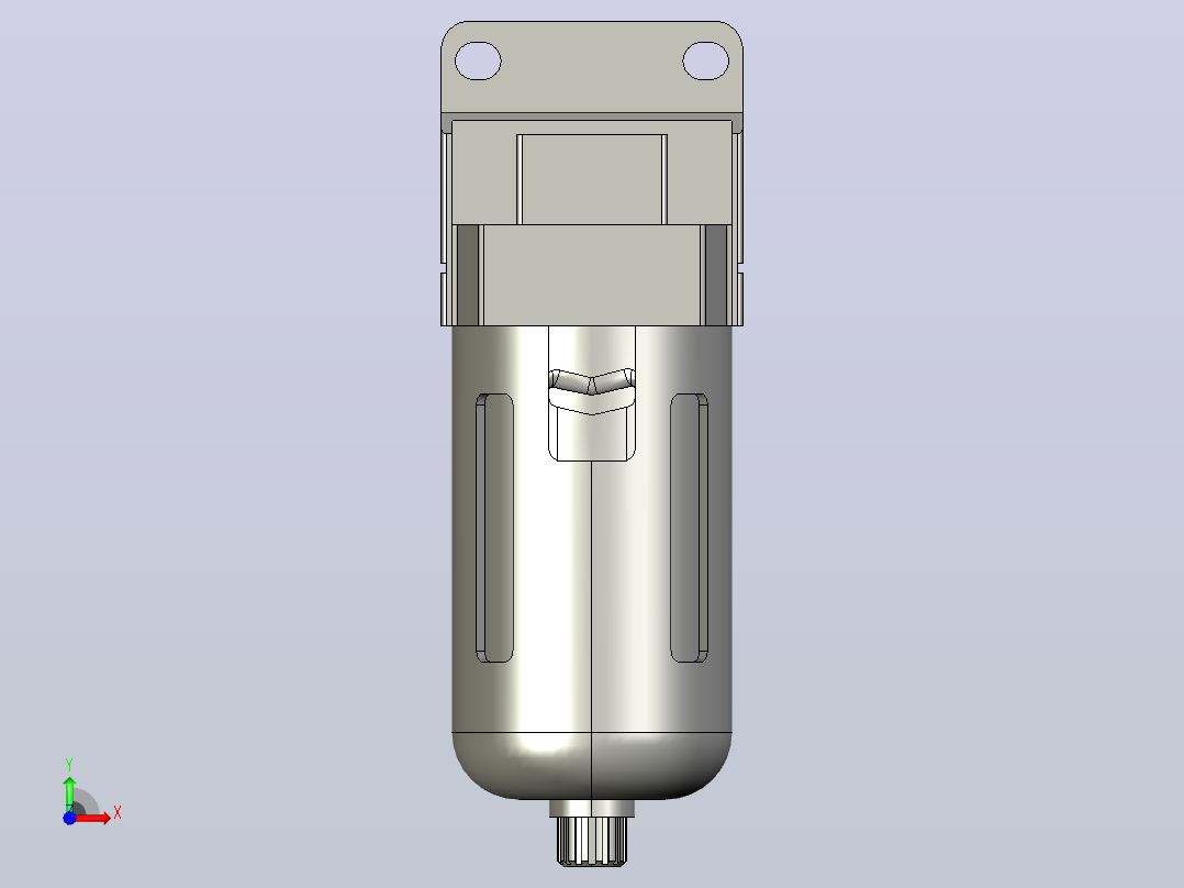 气源处理元件HAF1000-5000空气过滤器[HAF3000-02(D)]前视图