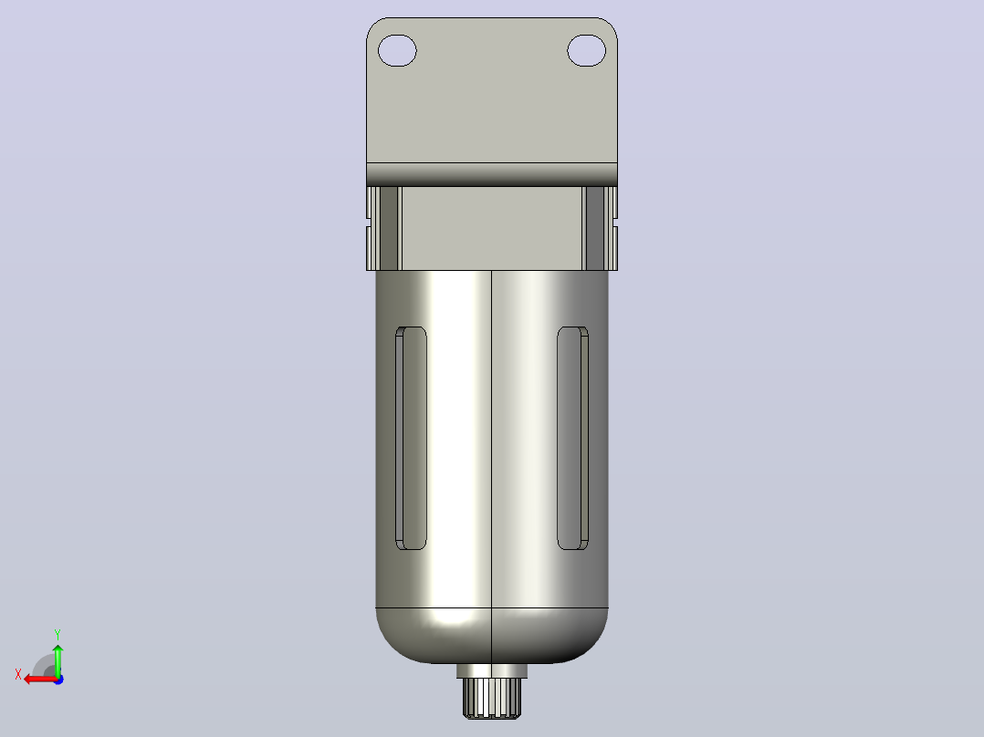 气源处理元件HAF1000-5000空气过滤器[HAF3000-02(D)]后视图
