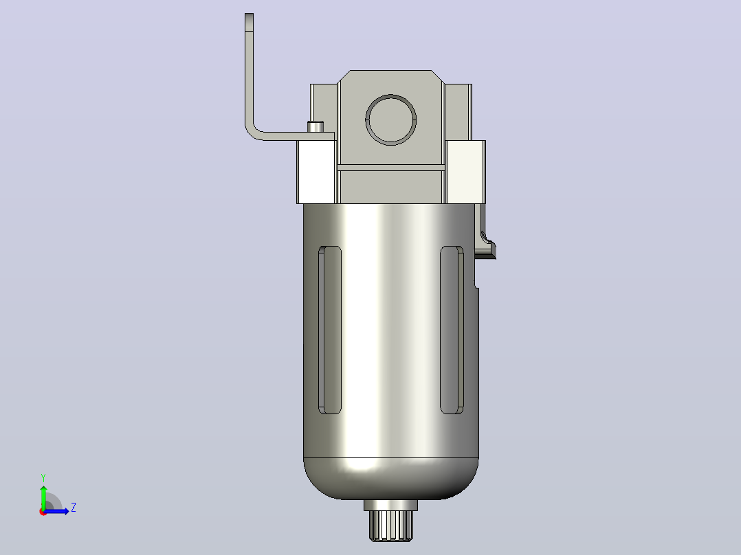 气源处理元件HAF1000-5000空气过滤器[HAF3000-02(D)]左视图