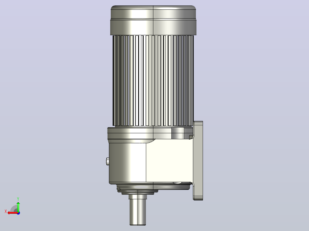 3.7KW-CH型卧式三相铝毂（刹车）马达减速机_CH40-3700后视图