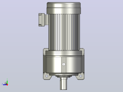 3.7KW-CH型卧式三相铝毂（刹车）马达减速机_CH40-3700右视缩略图