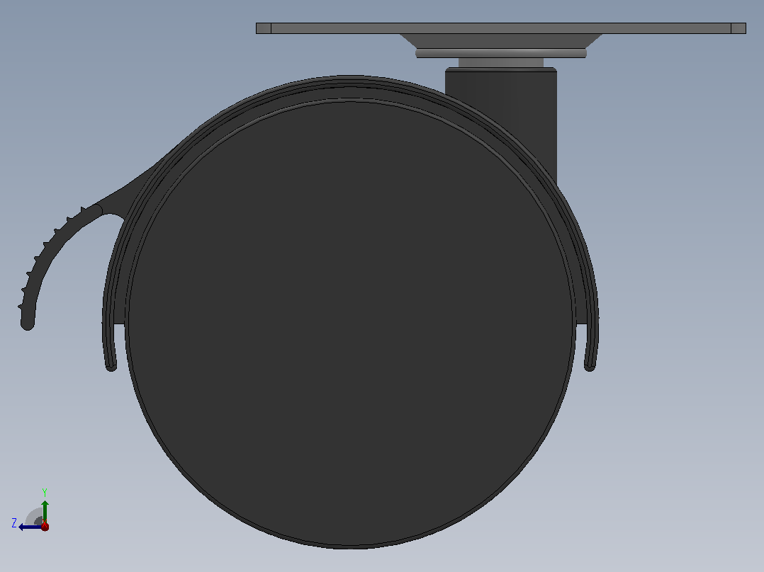 P21-01B-50-105B家具轮[P21-01B-60-105B]脚轮右视图
