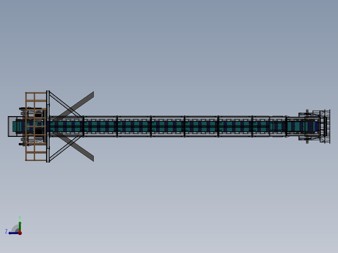 斗式提升机sw16可编辑右视图