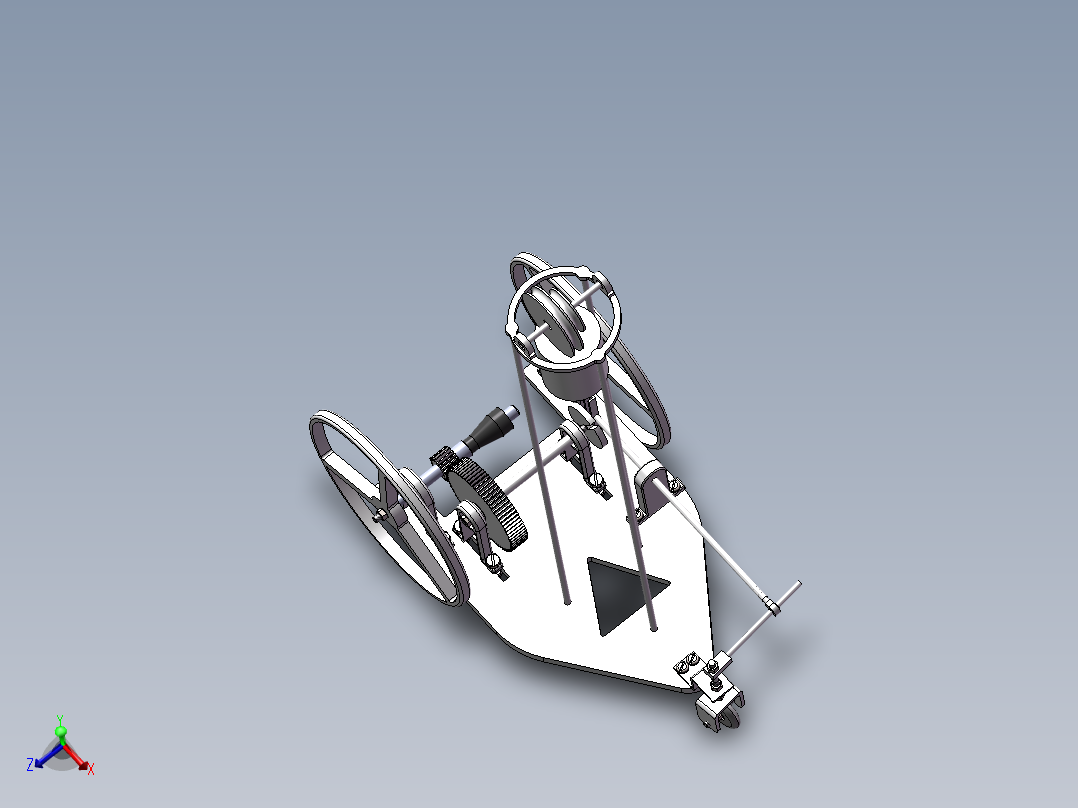 S形无碳小车 SW打开内含运动 和装配 3D图1