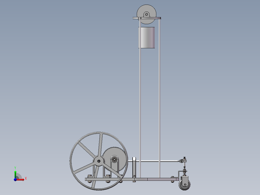 S形无碳小车 SW打开内含运动 和装配 3D图1前视图