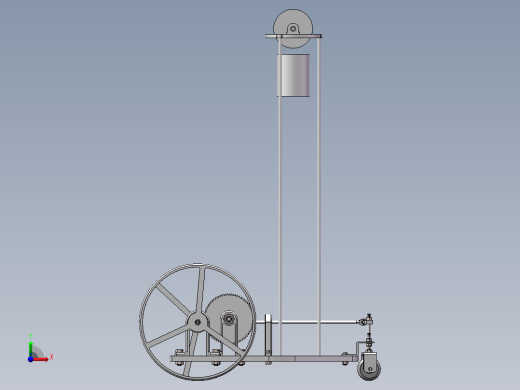 S形无碳小车 SW打开内含运动 和装配 3D图1前视缩略图