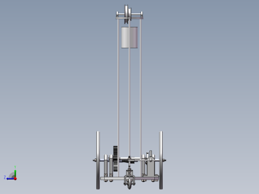 S形无碳小车 SW打开内含运动 和装配 3D图1右视缩略图