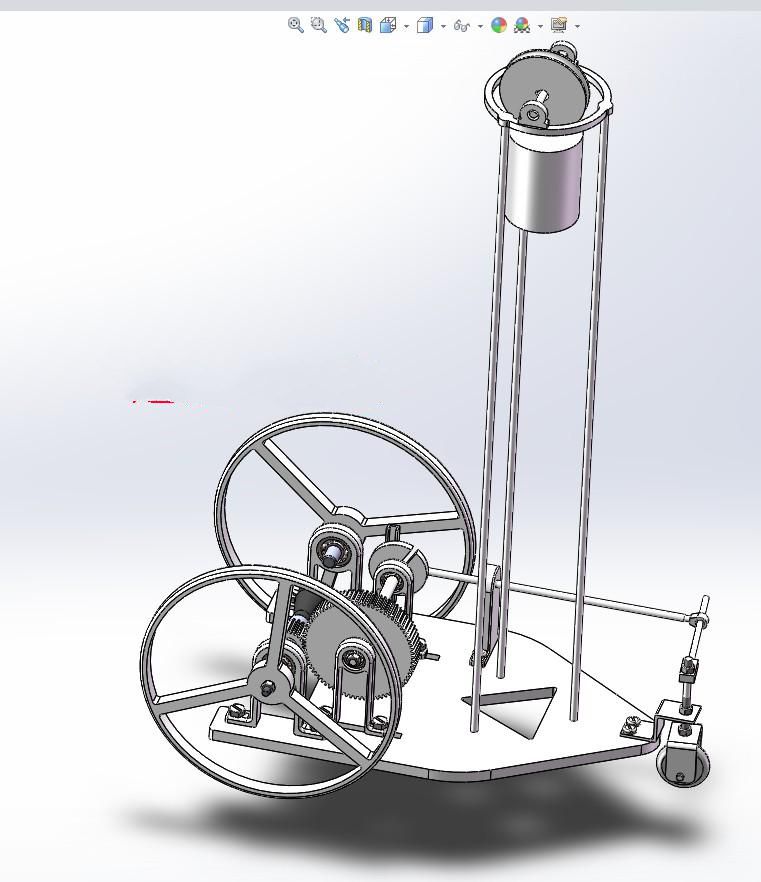 S形无碳小车 SW打开内含运动 和装配 3D图1
